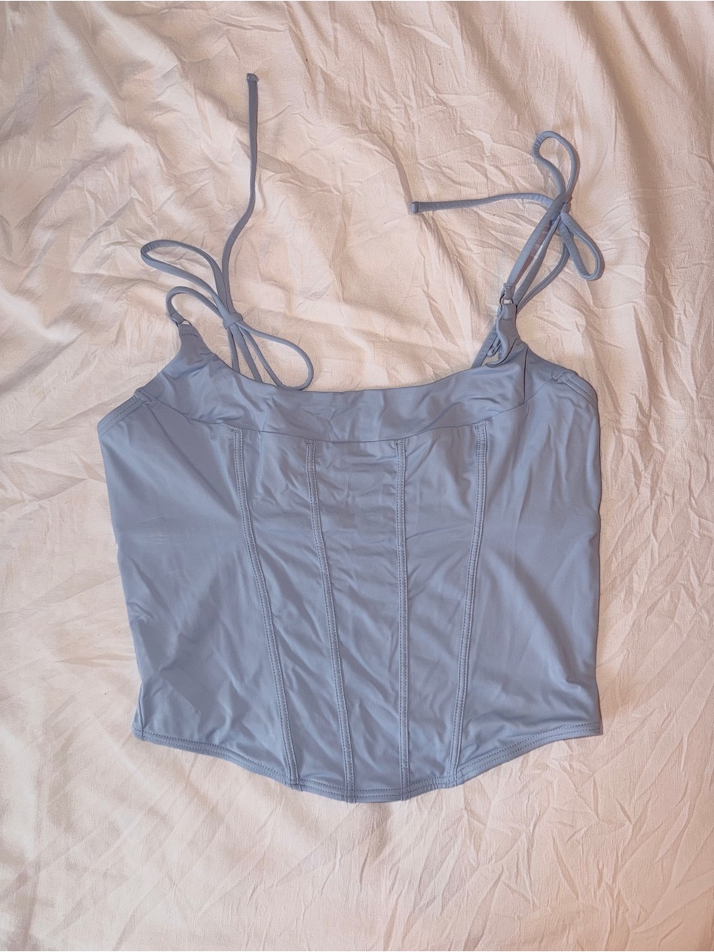 Gilly Hicks Sky Blue Corset-Style Cami Top